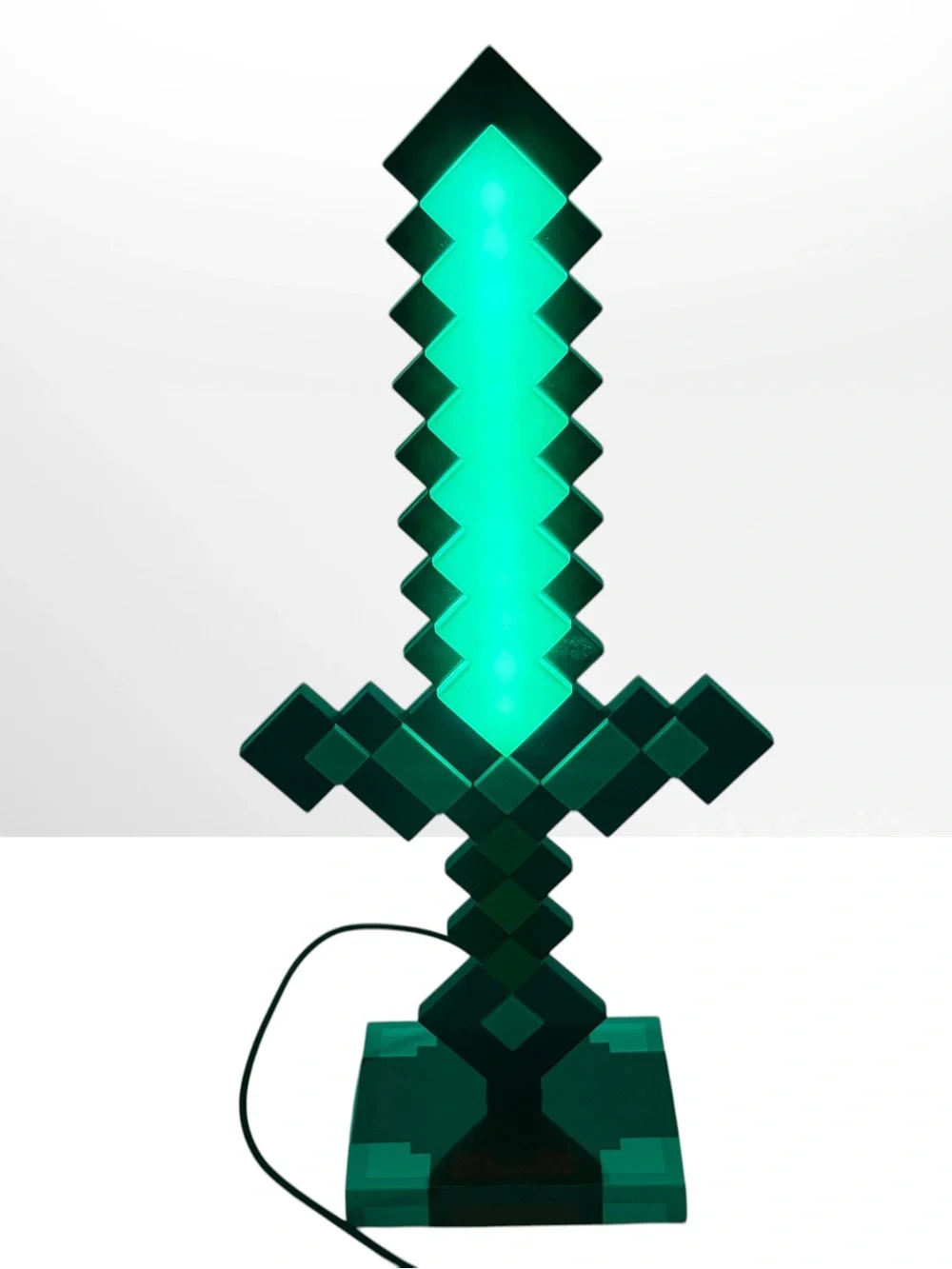 Minecraft Diamond Sword 14” inch USB Desk LED Bedside Night Light Lamp for Gamer
